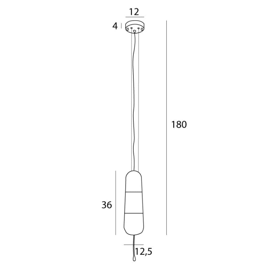 Lampada a sospensione Maxlight Mauri vetro fumé E14