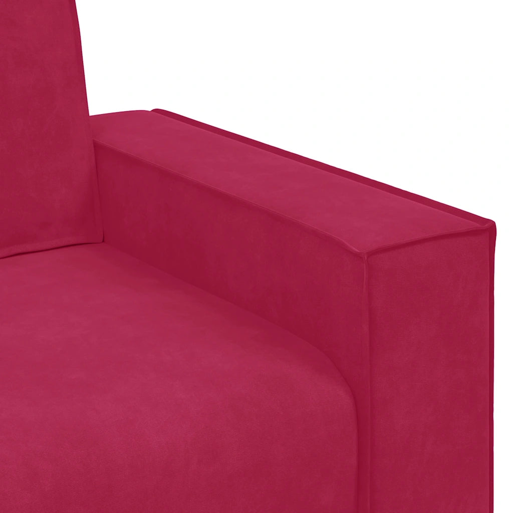 Divano a 2 Posti-Sofa 2 Posti Rosso Vino 140 cm in Velluto 316876