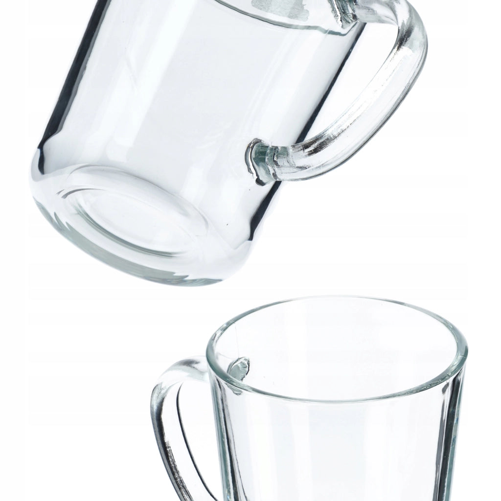 Set di 6 bicchieri da tè e caffè invernali KADAX da 410 ml con manici.
