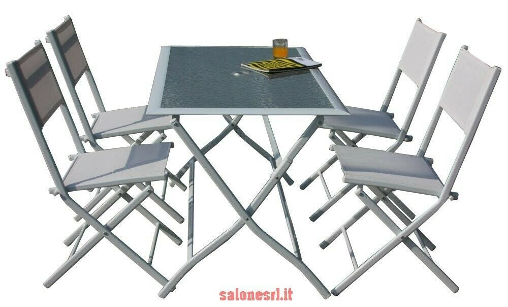 SET TAVOLO + 4 SEDIE PIEGHEVOLE "ASTRO"