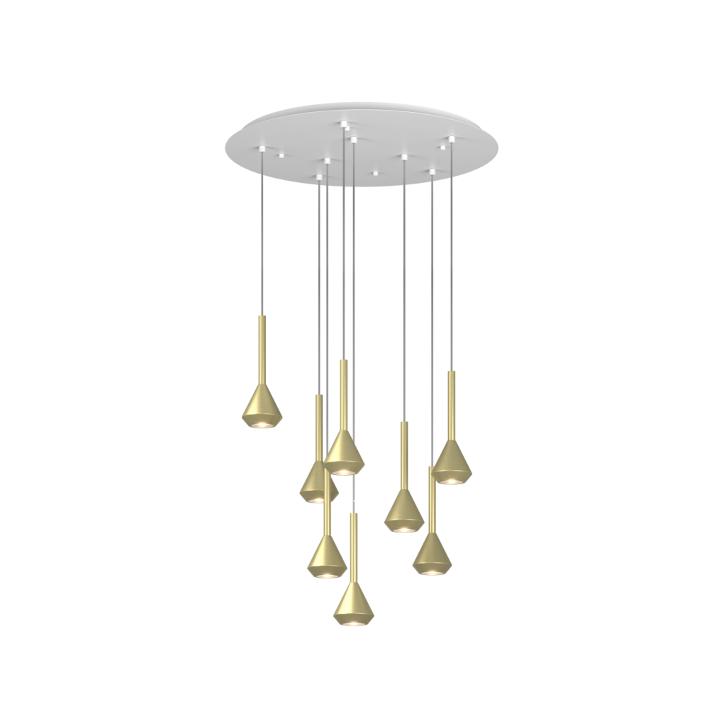 1202 SOSPENSIONE 1 LUCE ATTACCO GU10 COLORE OTTONE CON CAVO CM 250 ROSONE DA ACQUISTARE SEPARATAMENTE