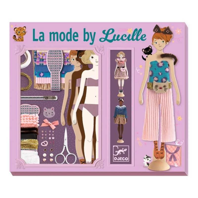 Kit creativo Laboratorio di moda,La moda by Lucille,Djeco,Eta 7-12 anni