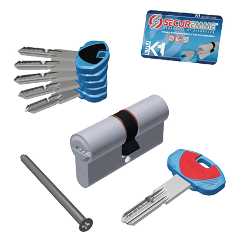 CILINDRO SAGOMATO 'EVOK1' mm 35 + 45 = 80  - SECUREMME