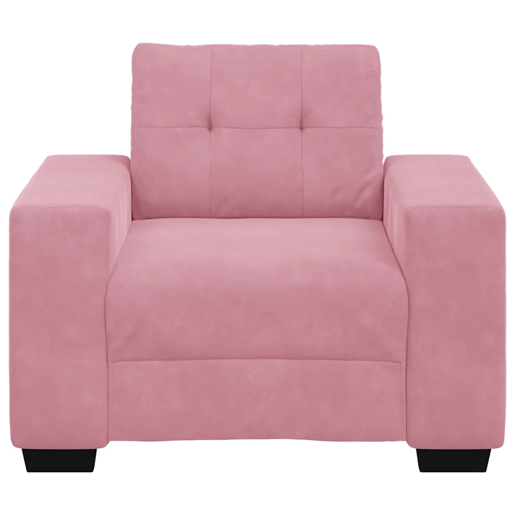 Divano Sedia Rosa 100x78x80 cm Velluto 4105101