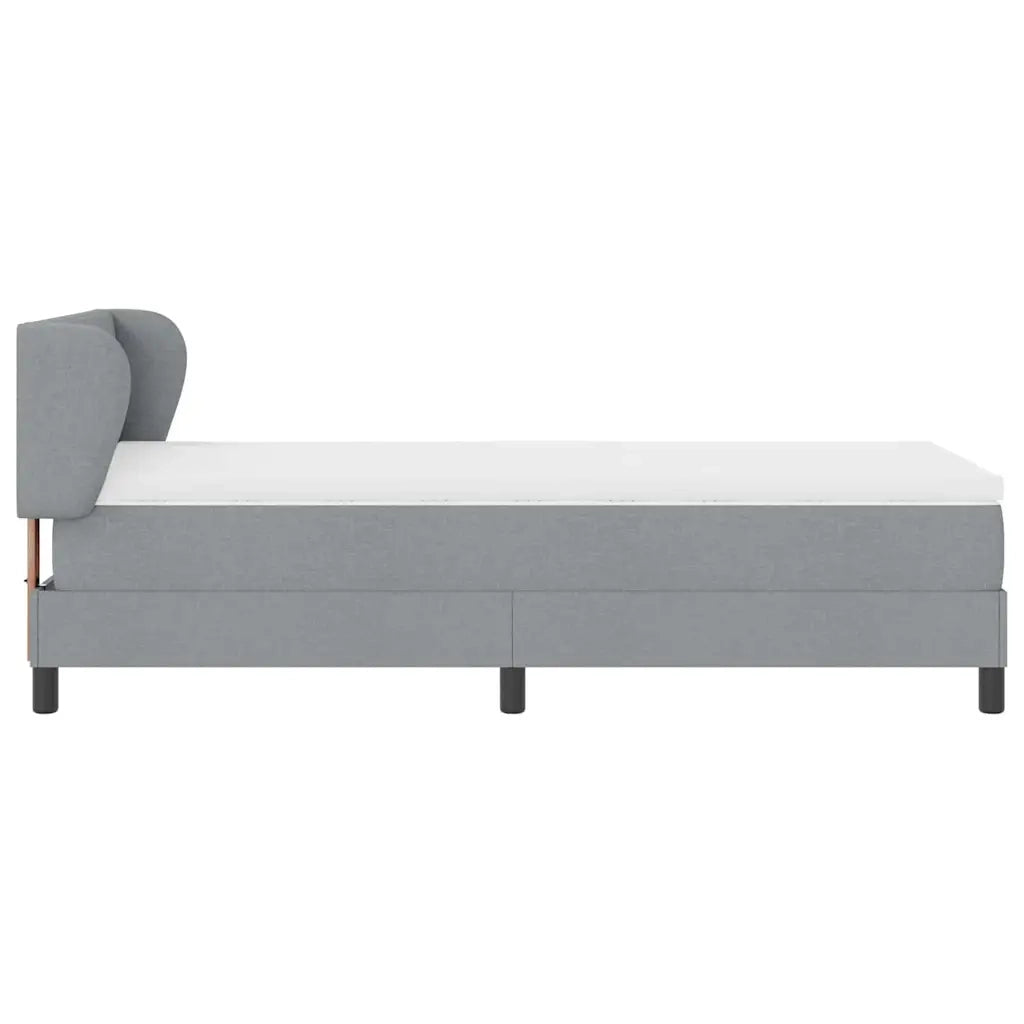Letto a molle con materasso Grigio chiaro 90 x 190 cm Tessuto 3340059