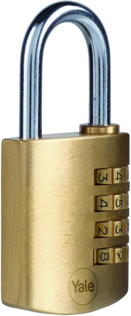 Yale LUCCHETTO DI SICUREZZA CON COMBINAZIONE mm. 40  Corpo ottone - Arco acciaio