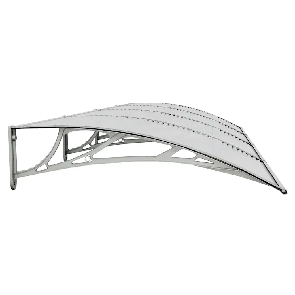 Pensilina per porta grigia 350x100 cm in policarbonato 153595