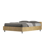 BS COM Letto matrimoniale francese con rete 140x200 quercia