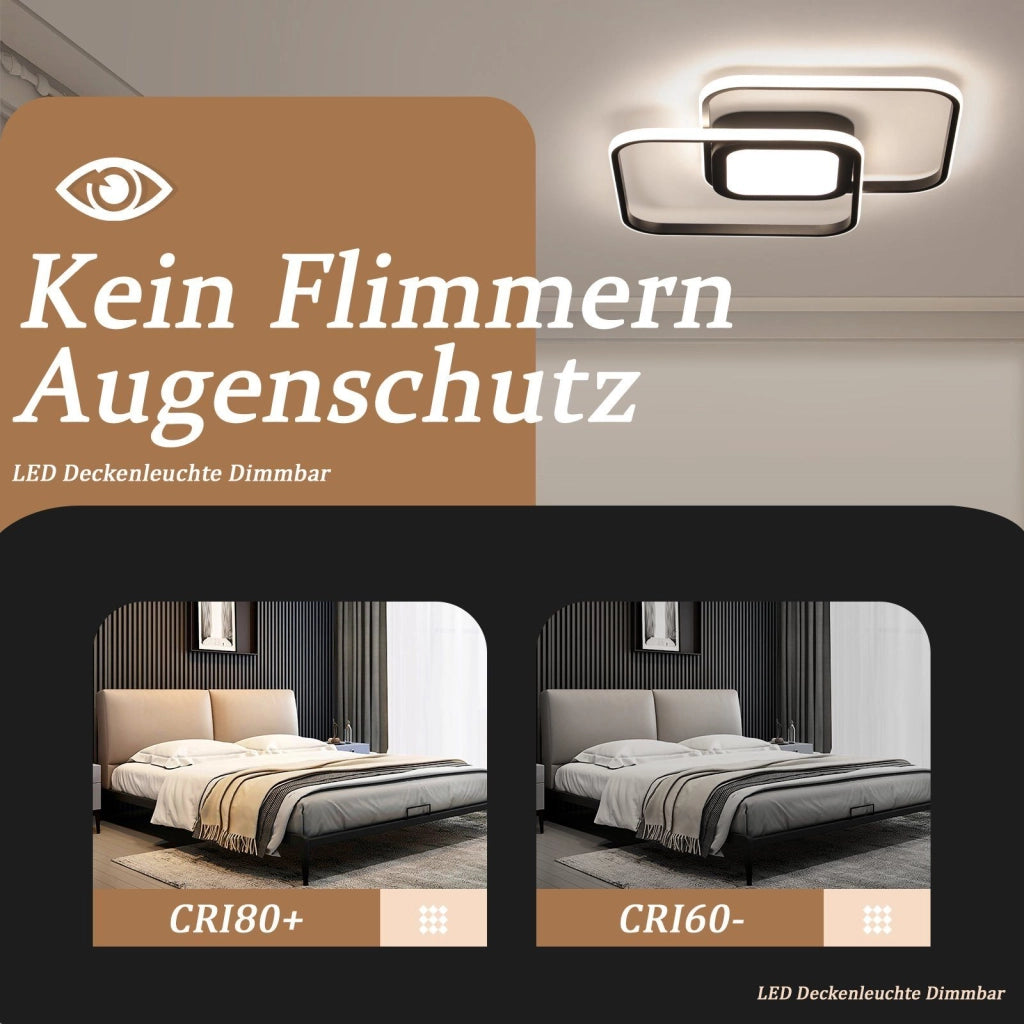 ZMH Lampada da soffitto LED dimmerabile 48W con telecomando per corridoio