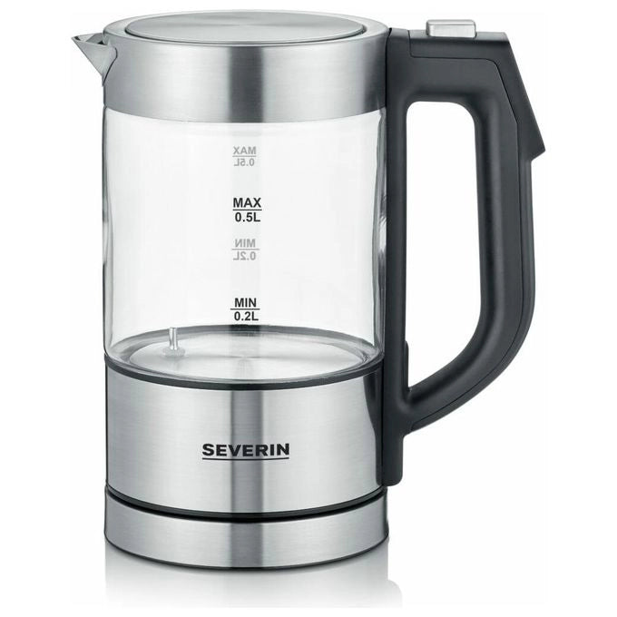 Severin WK 3458 bollitore elettrico 0,5 L 1100 W Nero, Trasparente