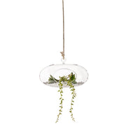 Vaso in vetro Bubble ovale con decorazione