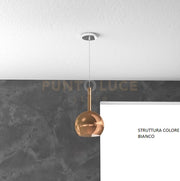 SOSP. BIANCO 1 LUCE PICCOLA RAME 1155BI-SP-RA