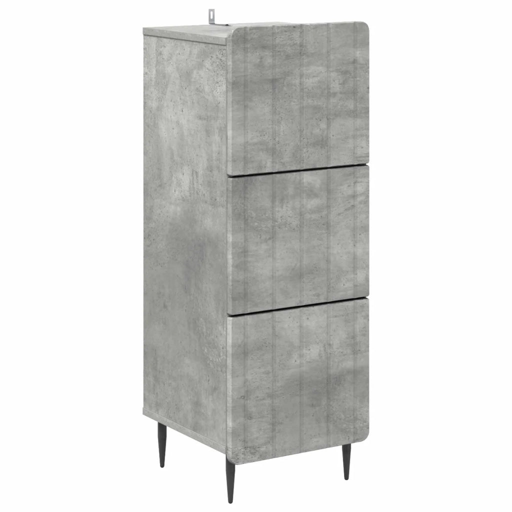 Mobile con Cassetti Grigio Cemento 33 x 34,5 x 92 cm 894388