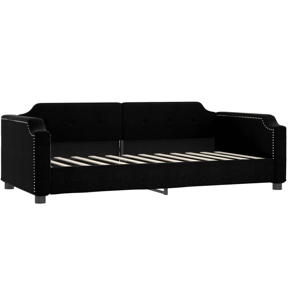 Divano letto | Sof¨¤ letto | Letto singolo Estraibile Nero 80x200 Tessuto