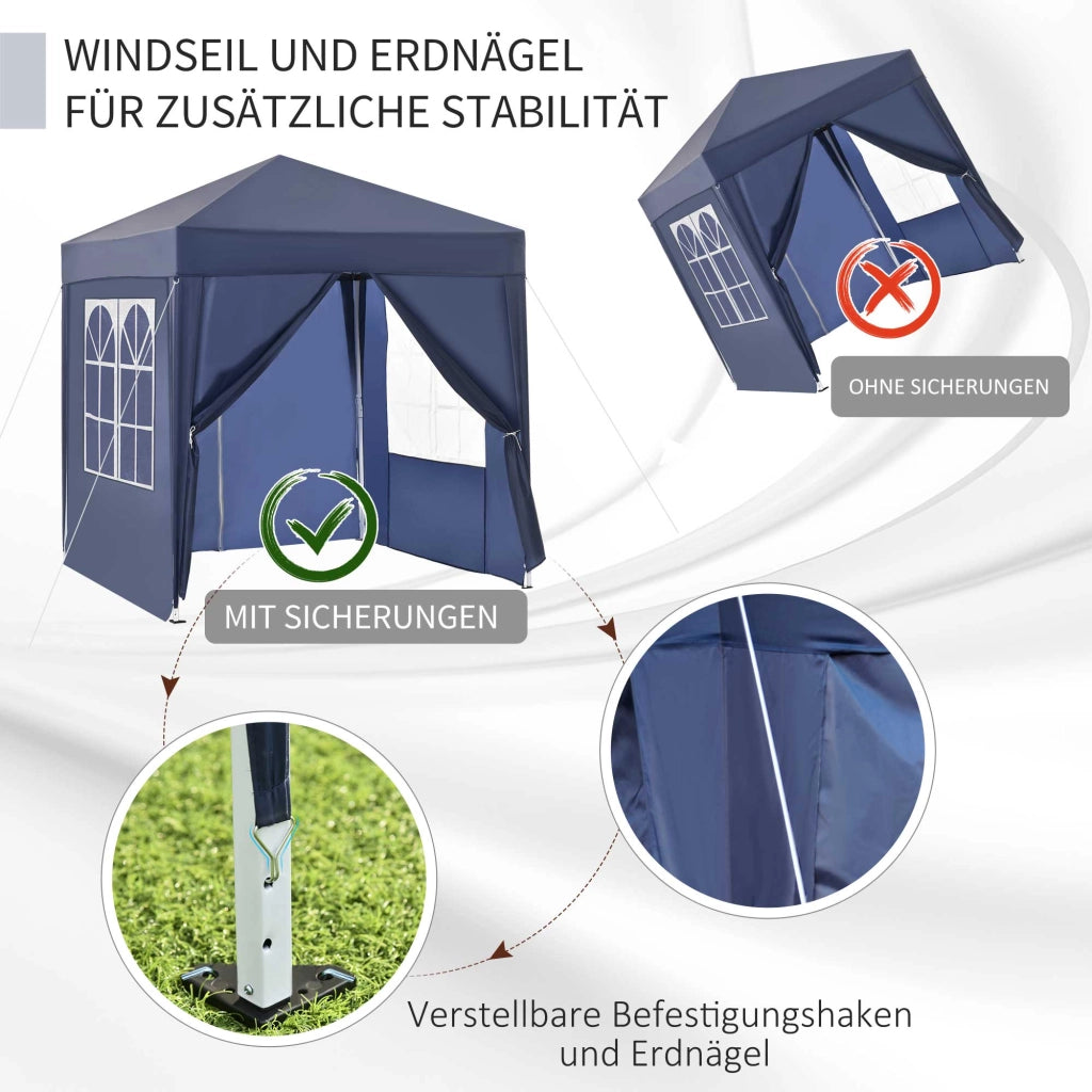 Gazebo pieghevole ¨C Minimal ¨C Blu 2x2m