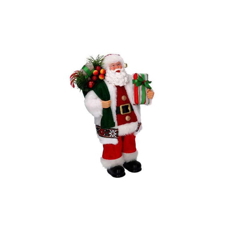 Babbo natale tessuto bianco e rosso conregali cmh30
