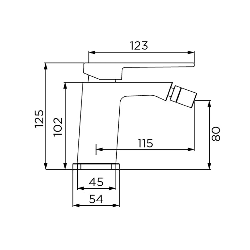 Miscelatore bidet finitura cromata, serie eden