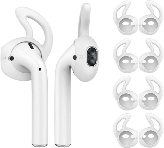 Orecchini protettivi in silicone per AirPods - Tips morbidi e anti-slip - Ideali per lo sport e le attività - 4 paia - Coperture orecchiali difensive...