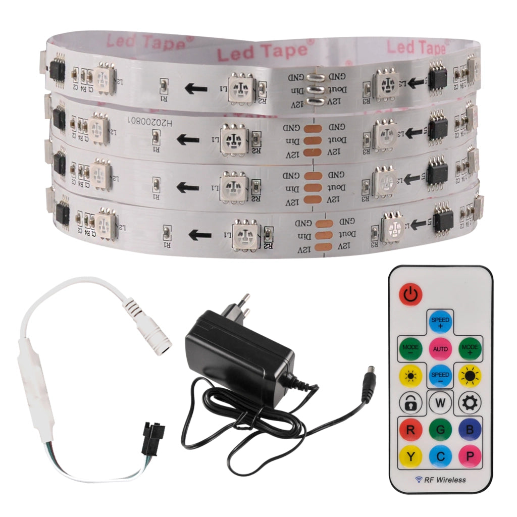 Kit striscia LED RGB Magic 5m 12V IP20 con telecomando Polux