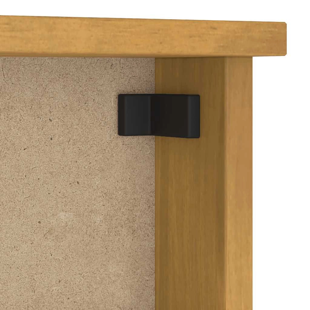 Appendiabiti da parete salvaspazio 87 x 12 x 35 cm con 5 ganci stile rustico finitura pino e noce 02_0056693