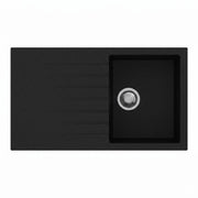 Lavello 86 cm da incasso in sintetico effetto granito una vasca - Nero