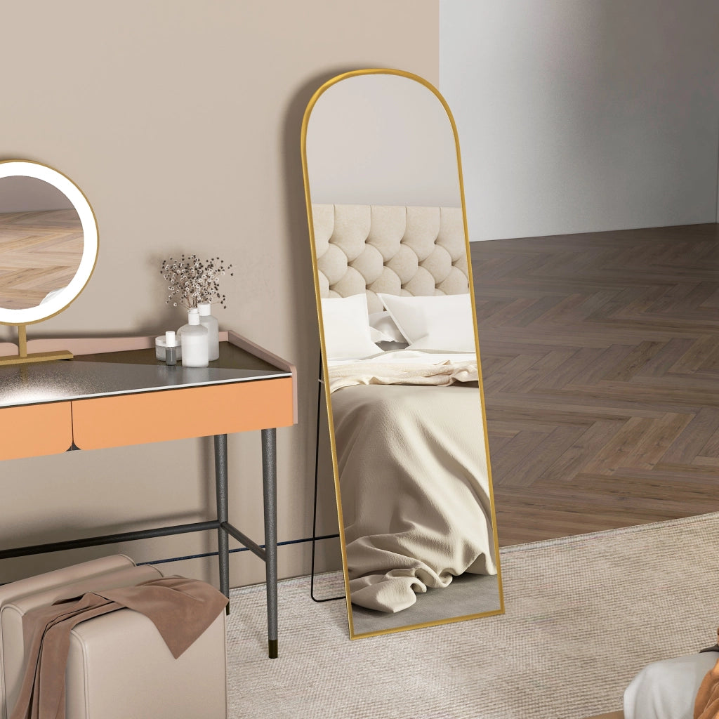 Specchio da Terra e Parete ¨C Xylo ¨C Lega Alluminio Oro 50x161.5cm