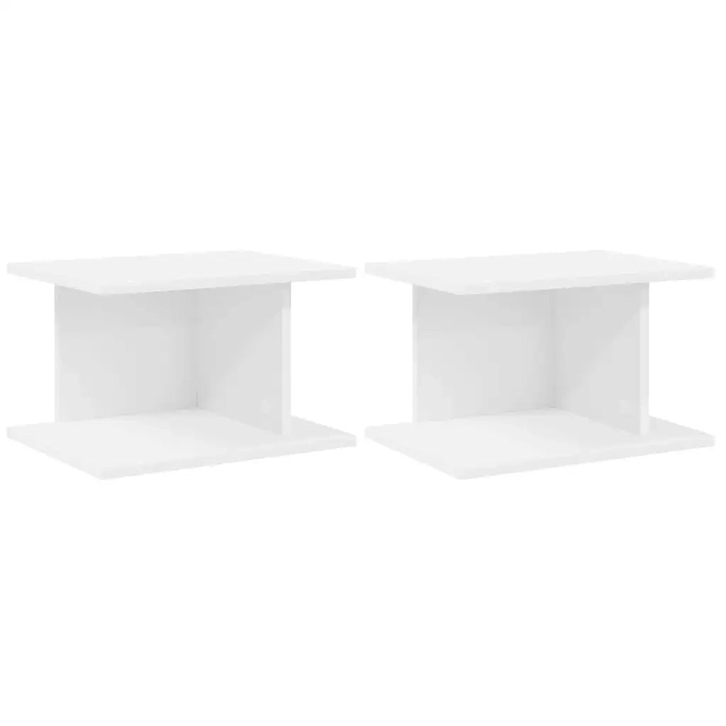 Comodino 2 pcs Bianco 40 x 30 x 25 cm Legno multistrato 891169