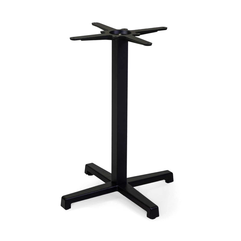 Base Tavolo Acciaio Peter Top Ghisa Nero Cm 55x55h73