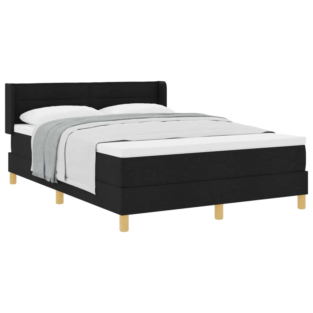 Letto a molle con materasso Nero 200 x 160 cm Tessuto 3341239