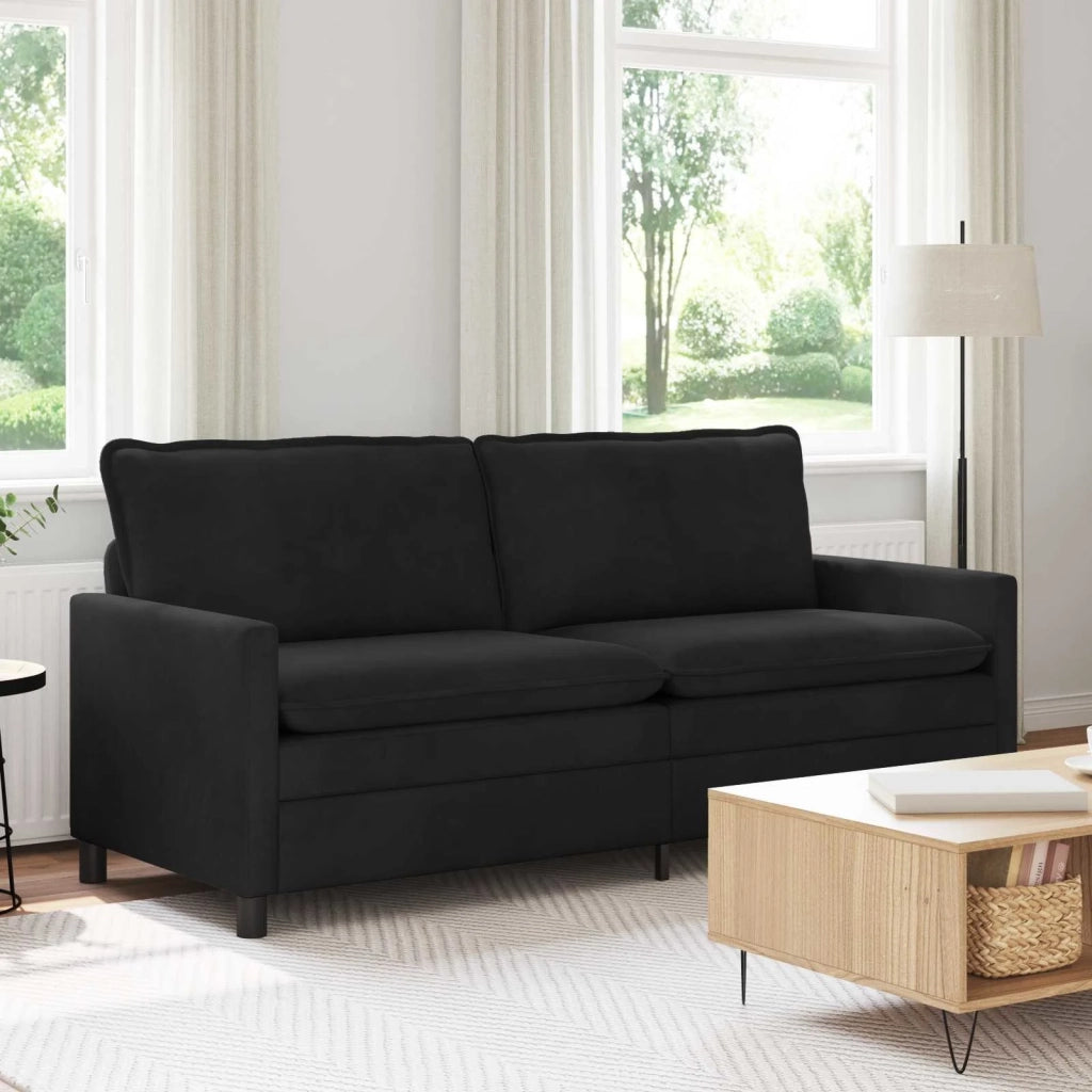 Divano Nero 196 x 81 x 87,5 cm Velluto 42028886