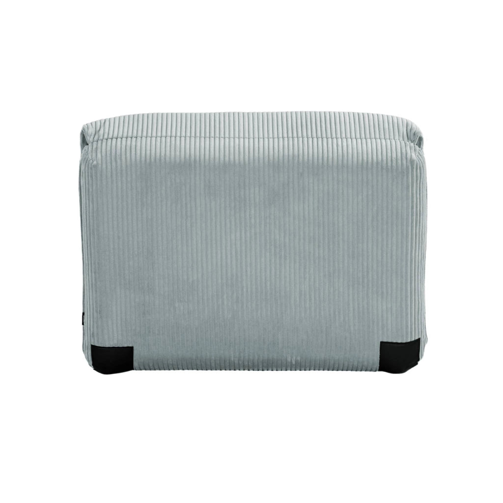 Poltrona letto convertibile velluto a coste grosse coste, blu chiaro