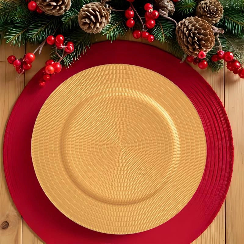 MA MAISON SOTTOPIATTO ELEGANCE COLORE GOLD NATALE - DIAMETRO 33 CM