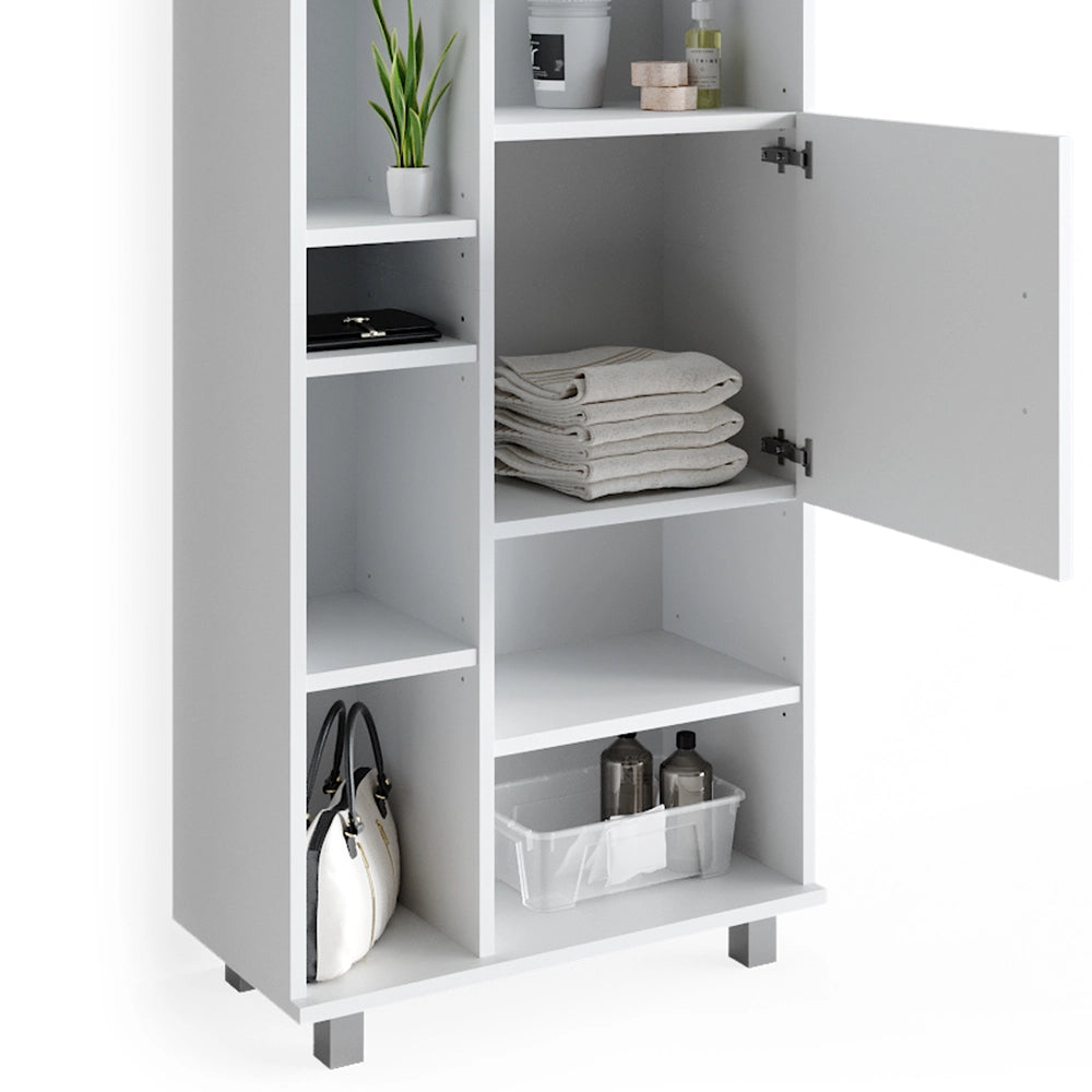 Vicco Set mobili bagno Bianco 4 parti, con armadio alto
