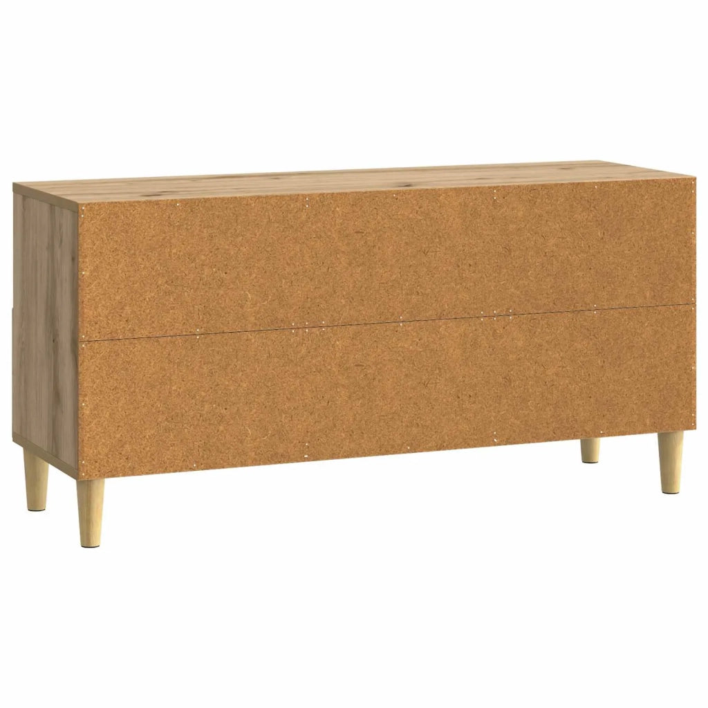 Mobile TV con cassetto-Credenza per TV Rovere Artigianale 102 x 34,5 x 50 cm 340775