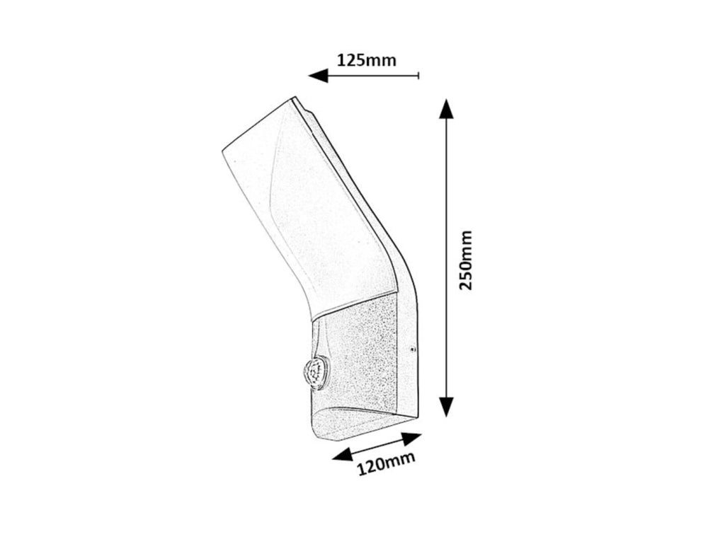 Applique esterna Rabalux Tolna nera LED 10W PIR IP54