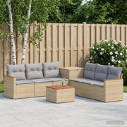 Set di divani 8 pz Beige e Grigio Chiaro 3448555