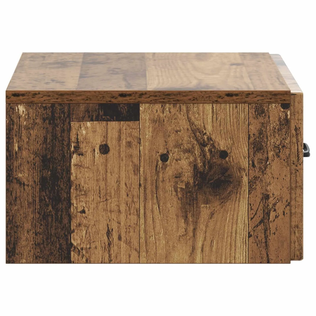 Mobiletto da notte a muro Legno antico 49 x 34,5 x 20 cm 898971