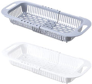 Vergietmand Inclinabile - multifunzionale e pratico - 2 pezzi - bianco e grigio - plastica