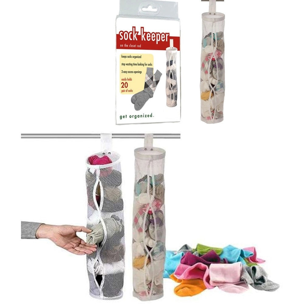 Trade Shop - Organizer Per 20 Paia Di Calzini Mai Piu Calzini Sparsi Per Casa Da Appendere -