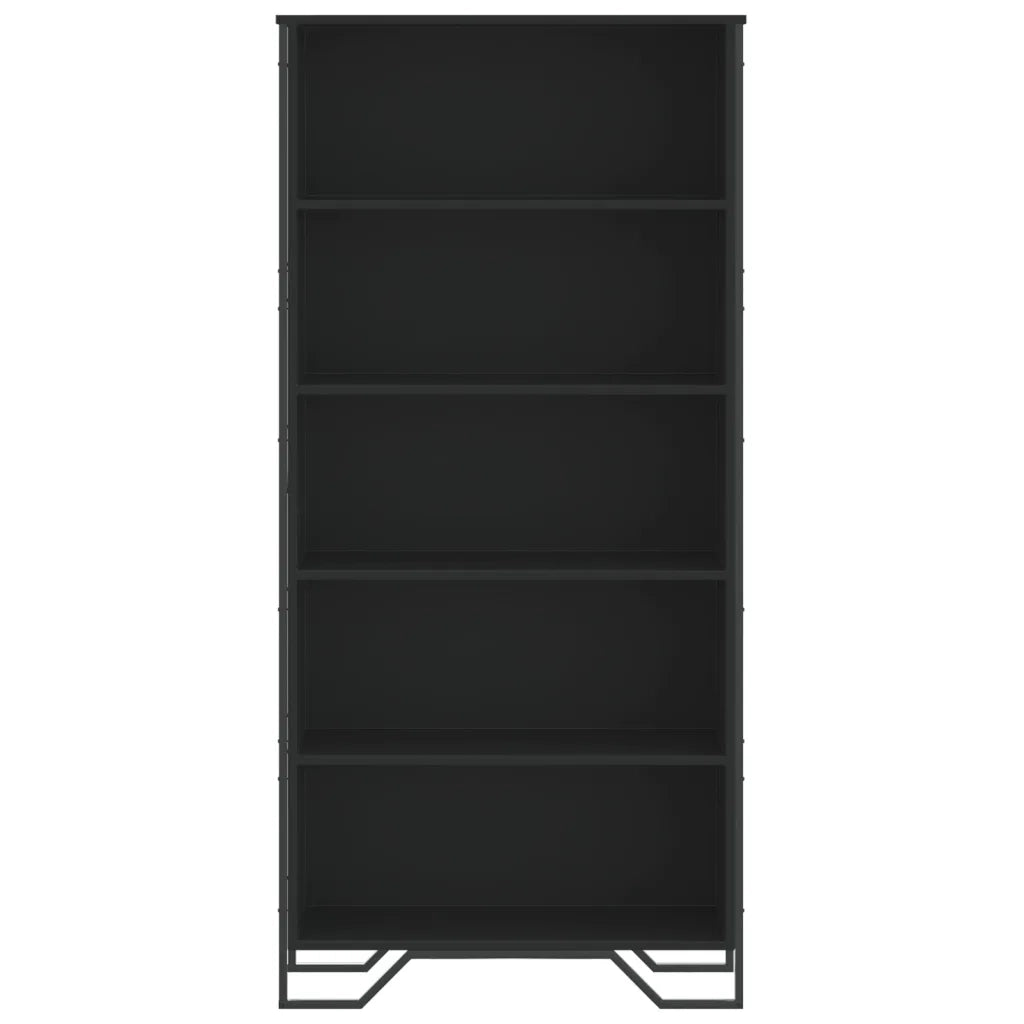 Libreria Nera 80x31x169 cm in Truciolato 3295312