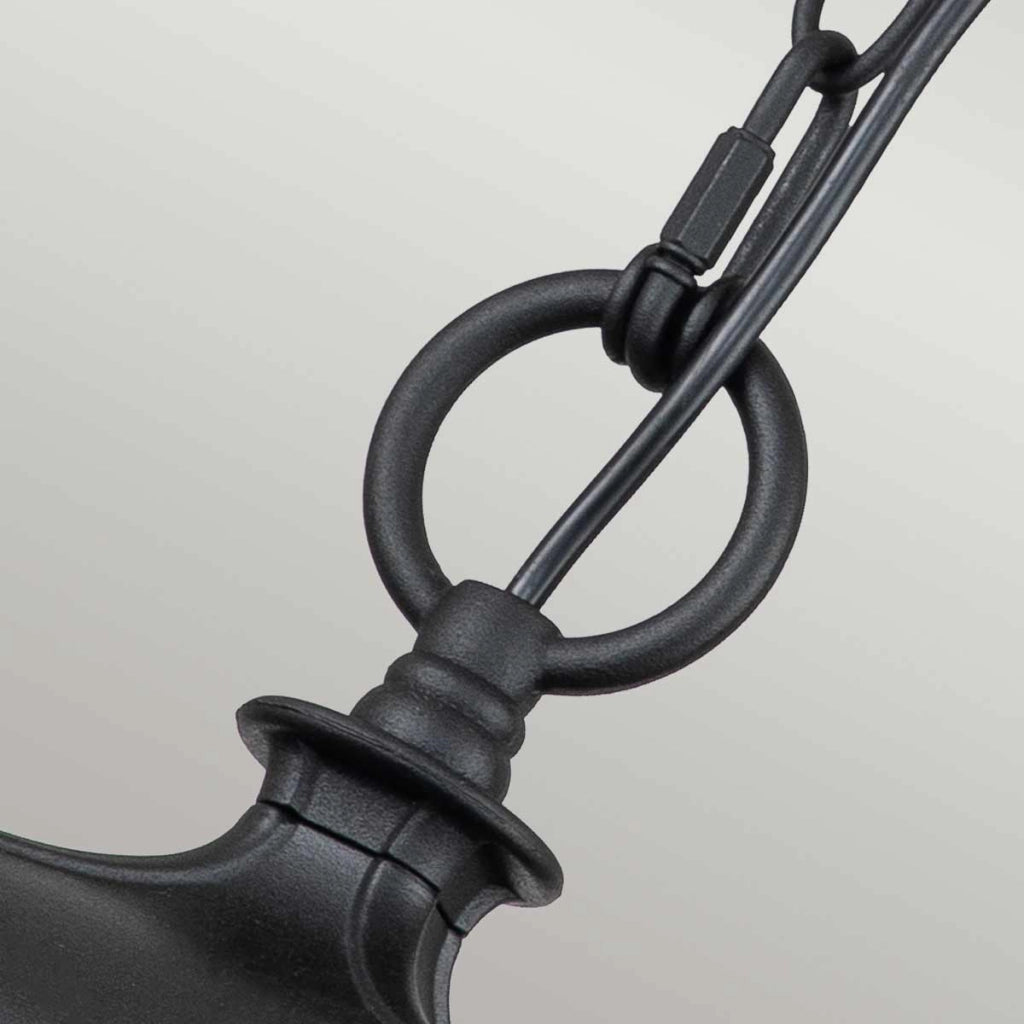 Lampada sospensione esterna classica Bayview E27 nera