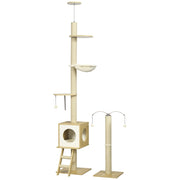 Albero per Gatti ¨C Minimal ¨C Beige 40x40x225-285 cm