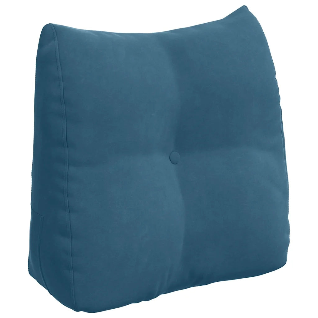 Cuscino per Schiena Blu 45 x 24 x 50 cm Velluto 42014370
