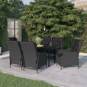 Set da Pranzo da Giardino 7 pz Grigio Scuro 3099640