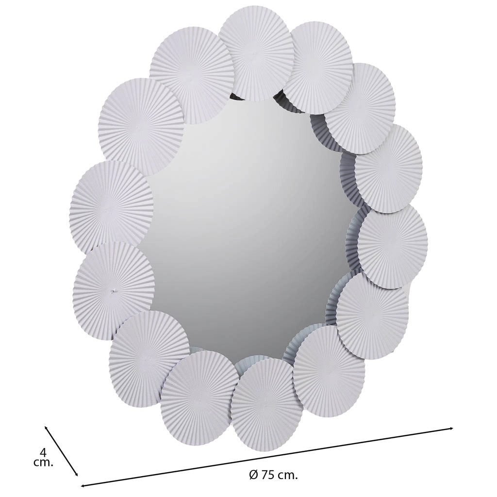 Specchio da parete in metallo 75x75x04h cm