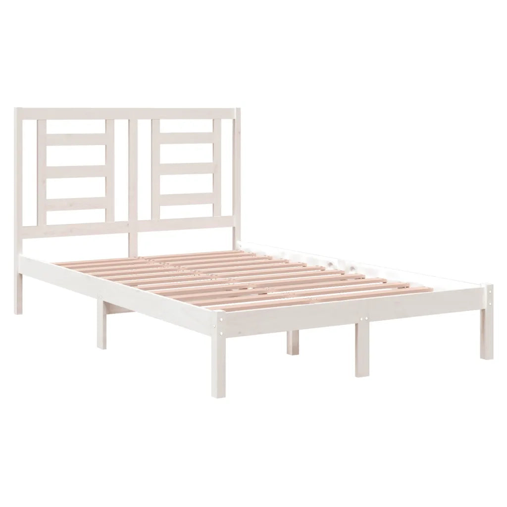 Giroletto senza Materasso Bianco 120x200 cm Legno Massello Pino 3104344