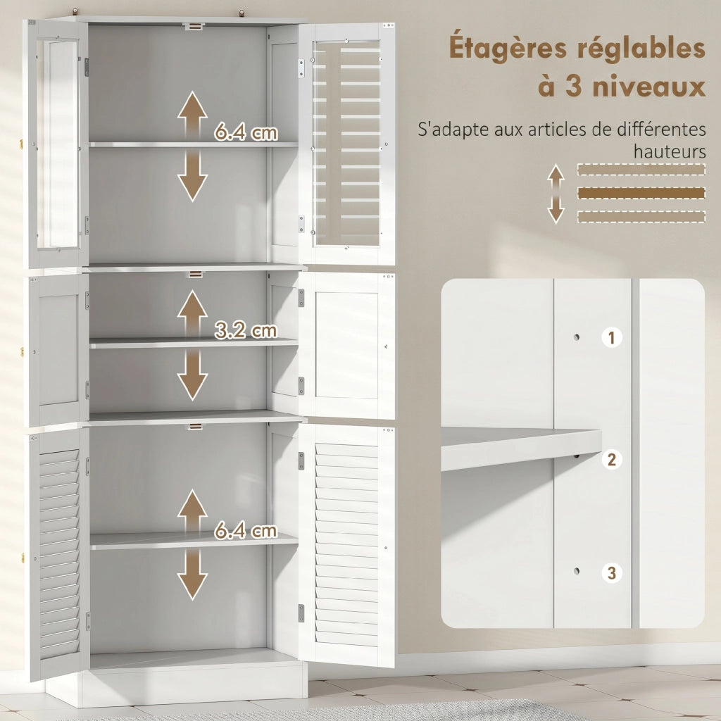Mobile da bagno alto con 6 ante ¨C Minimal ¨C Bianco