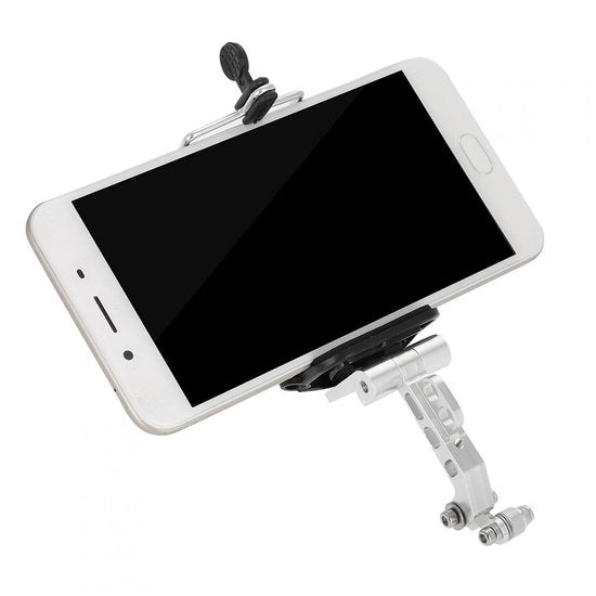 Supporto per smartphone adattabile per 5,5 pollici - Supporto per RC per trasmettitore - Braccio di montaggio - Adatto per Flysky FS-i6 FS-I6S FS-i6X - Materiale ABS - Volo sicuro - Supporto per smartphone