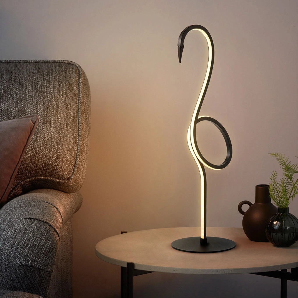 Lampada da tavolo moderna nera Flamingo Elstead LED 6W