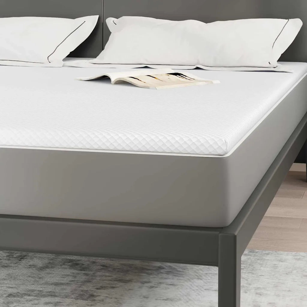 Topper per materasso Bianco 180 x 200 cm Tessuto Jacquard 4106218